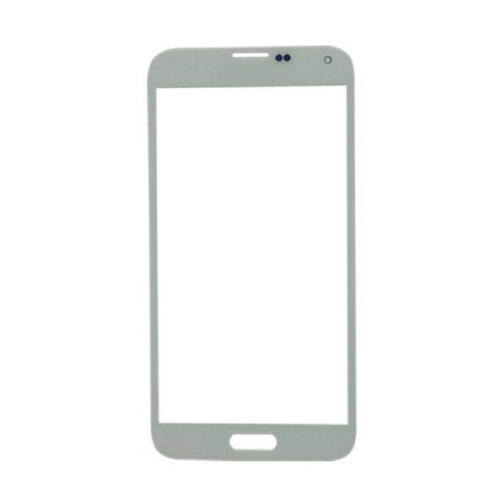 Samsung Galaxy S5 i9600 Glass Plate Front Glass Calidad A + - Blanco