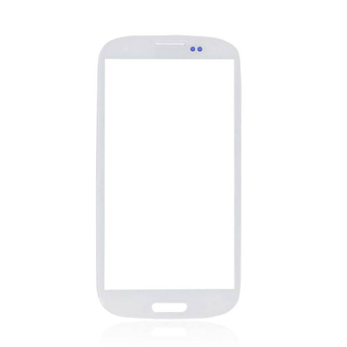 Samsung Galaxy S3 i9300 Cristal Frontal Placa de Cristal Calidad AAA + - Blanco