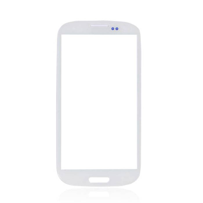 Samsung Galaxy S3 i9300 lastra di vetro anteriore in vetro di qualità AAA + - bianca