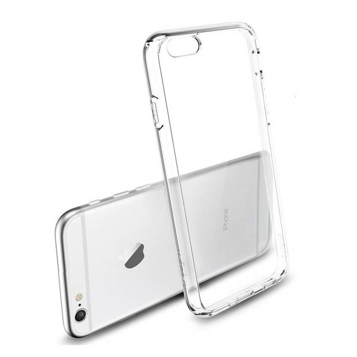 Étui rigide transparent transparent pour iPhone 6S