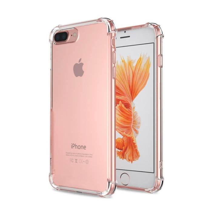 Custodia protettiva in silicone trasparente per iPhone 7 Custodia in TPU antiurto