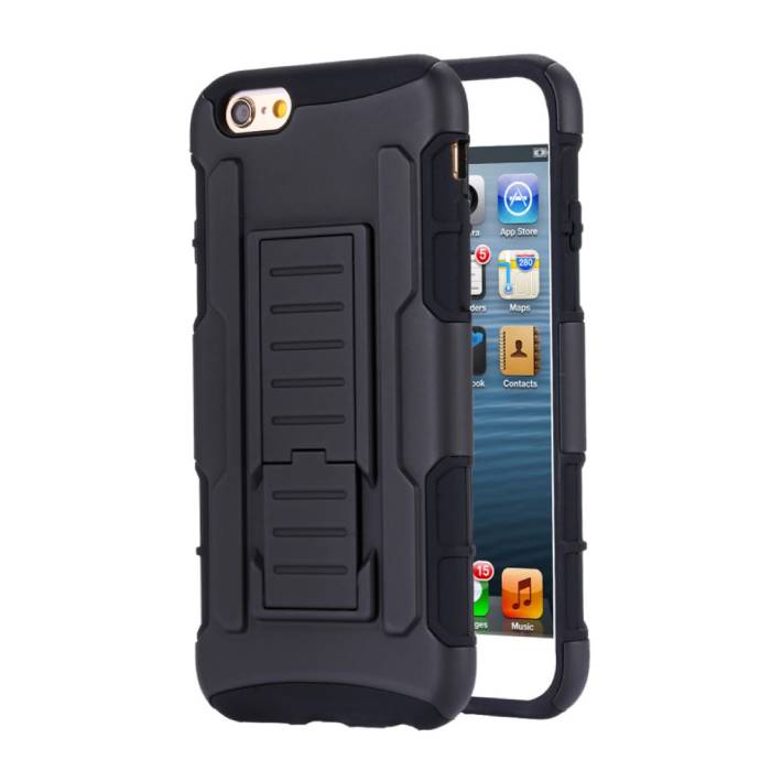 iPhone 7 Plus Future Armor Hard Case Cover Cas Hoesje Zwart