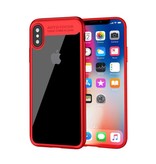 Stuff Certified® iPhone X - Auto Focus Armor Case Cover Cas Silicone TPU Case Red