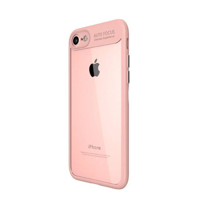 iPhone 8 Plus - Custodia protettiva con messa a fuoco automatica Custodia in silicone TPU Custodia rosa