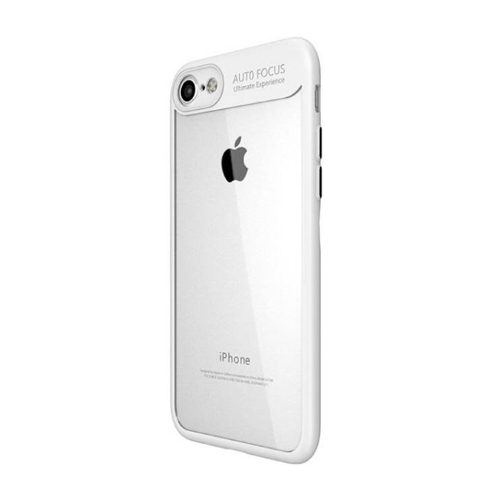 iPhone 8 Plus - Auto Focus Armor Case Case Silikonowe etui z TPU w kolorze białym