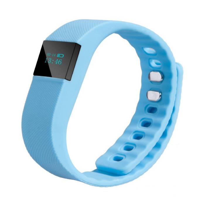 Original TW64 Smartband Fitness Sport activité Tracker Smartwatch montre Smartphone OLED iOS Android iPhone Samsung Huawei bleu clair