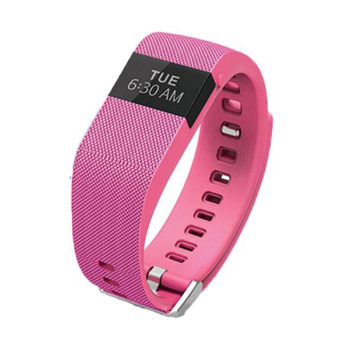 Original TW64 Smartband Fitness Sport Aktivität Tracker Smartwatch Smartphone Uhr OLED iOS Android iPhone Samsung Huawei Pink