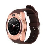 Stuff Certified® Oryginalny V8 Smartwatch HD Smartphone Fitness Sport Activity Tracker Zegarek OLED iOS Android iPhone Samsung Huawei Brown