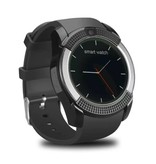 Stuff Certified® Original V8 Smartwatch HD Smartphone Fitness Sport Activity Tracker Watch OLED iOS Android iPhone Samsung Huawei Black