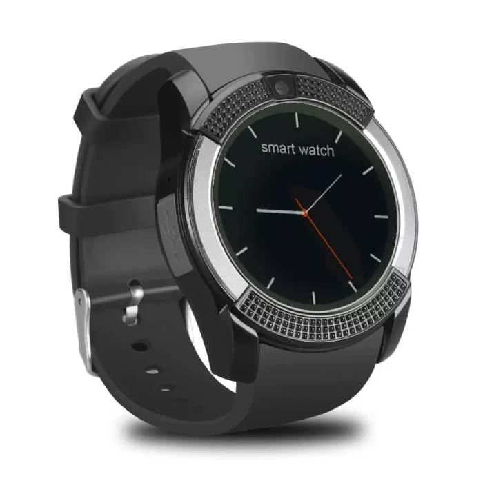 Original V8 Smartwatch HD Smartphone Fitness Deporte Rastreador de actividad Reloj OLED iOS Android iPhone Samsung Huawei Negro