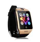 Stuff Certified® Originele Q18 Smartwatch Curved HD Smartphone Fitness Sport Activity Tracker Horloge OLED Android iOS iPhone Samsung Huawei Goud