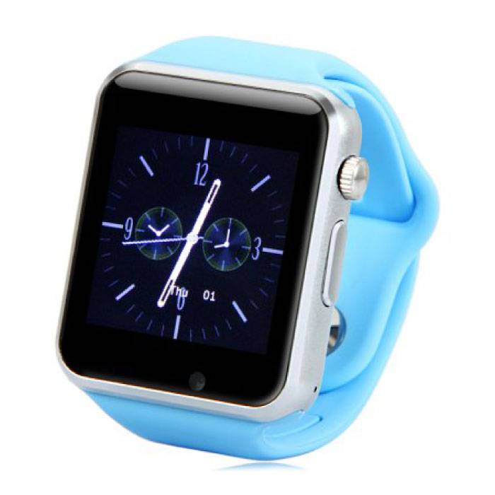 Original A1 / W8 Smartwatch Smartphone Fitness Deporte Rastreador de actividad Reloj OLED iOS Android iPhone Samsung Huawei Azul