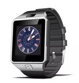 Stuff Certified® Original DZ09 Smartwatch Smartphone Fitness Sport Activity Tracker Watch OLED Android iOS iPhone Samsung Huawei Silver