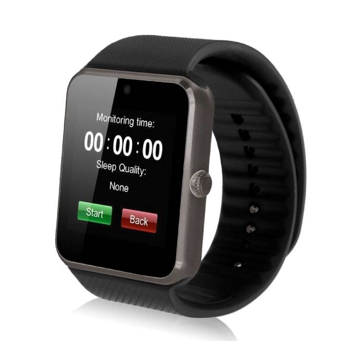 Original GT08 Smartwatch Smartphone Fitness Sport Aktivität Tracker Uhr OLED Android iOS iPhone Samsung Huawei Schwarz
