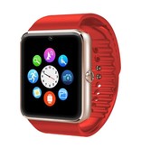 Stuff Certified® Original GT08 Smartwatch Smartphone Fitness Sport Activity Tracker Watch OLED Android iOS iPhone Samsung Huawei Red