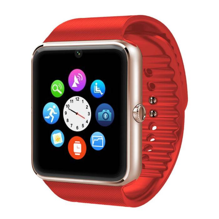 Original GT08 Smartwatch Smartphone Fitness Deporte Rastreador de actividad Reloj OLED Android iOS iPhone Samsung Huawei Rojo