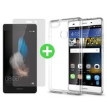 Stuff Certified® Huawei P8 Transparant TPU Hoesje + Screen Protector Tempered Glass
