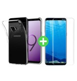 Stuff Certified® Coque en TPU transparente Samsung Galaxy S9 Plus + Protecteur d'écran en verre trempé