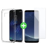 Stuff Certified® Samsung Galaxy S8 Plus Funda TPU Transparente + Protector de Pantalla Vidrio Templado