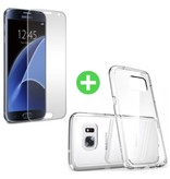 Stuff Certified® Coque TPU transparente Samsung Galaxy S7 + verre trempé protecteur d'écran