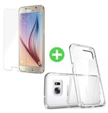 Stuff Certified® Custodia in TPU trasparente per Samsung Galaxy S6 + protezione per lo schermo in vetro temperato