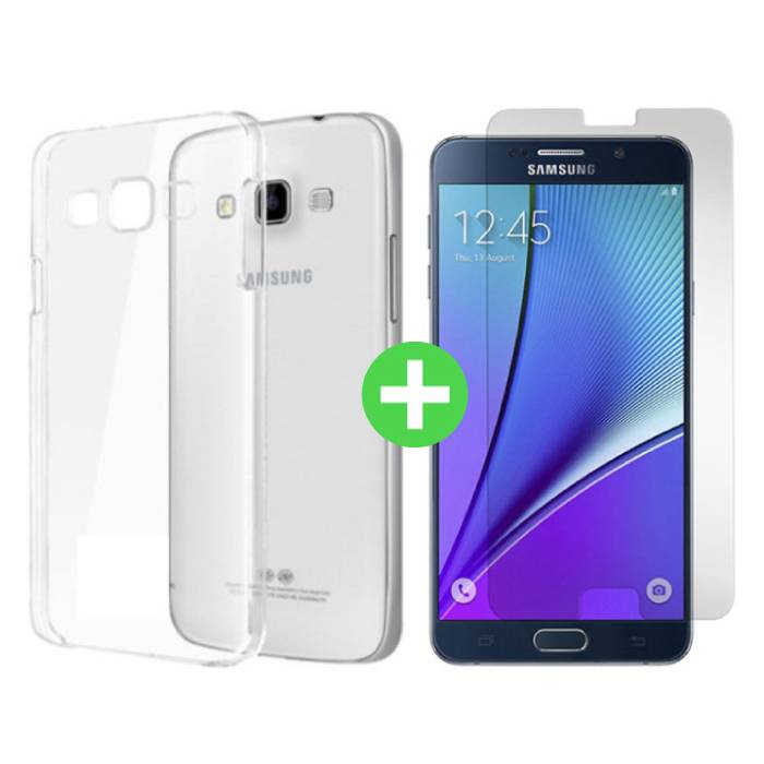 Samsung Galaxy A9 2016 Funda TPU Transparente + Protector de Pantalla Vidrio Templado