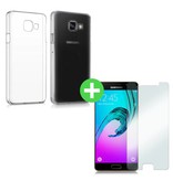 Stuff Certified® Samsung Galaxy A3 2016 Przezroczyste Etui z TPU + Szkło Hartowane Zabezpieczenie Ekranu