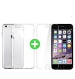 Stuff Certified® Coque en TPU transparente pour iPhone 6S Plus + Protecteur d'écran en verre trempé