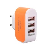 Stuff Certified® 5-Pack Triple (3x) Port USB Chargeur mural iPhone / Android Chargeur mural AC Home Orange