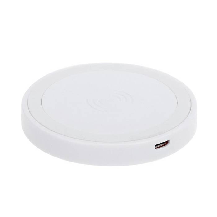 Cargador inalámbrico universal Qi Q5 5V - 1A Base de carga inalámbrica blanca