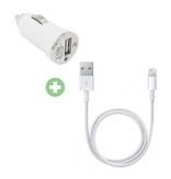 Stuff Certified® 2 in 1 Charging Set Charging Cable USB / Data Cable & Car Charger / Carcharger for iPhone 1 Meter