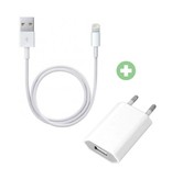 Stuff Certified® 2 in 1 Ladeset Ladekabel USB / Datenkabel & Stecker Ladegerät / Wallcharger für iPhone 1 Meter