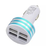 Stuff Certified® High-Speed Quad 4x USB Port Autoladegerät / Lader 5V - 4.1A Blau