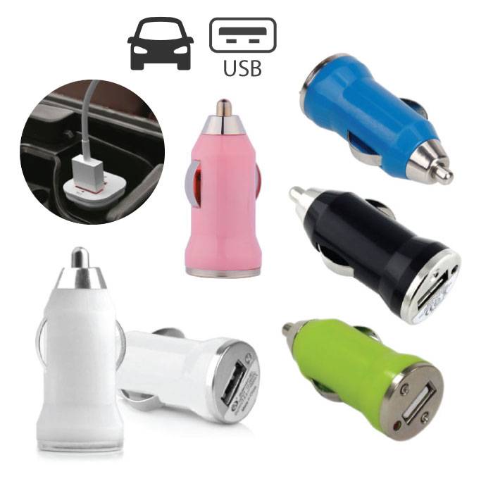 iPhone/iPad/iPod AAA+ Autolader USB - Snel opladen - 5 Kleuren