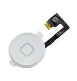 Stuff Certified® Para Apple iPhone 4 - Conjunto de botón de inicio A + con cable flexible blanco