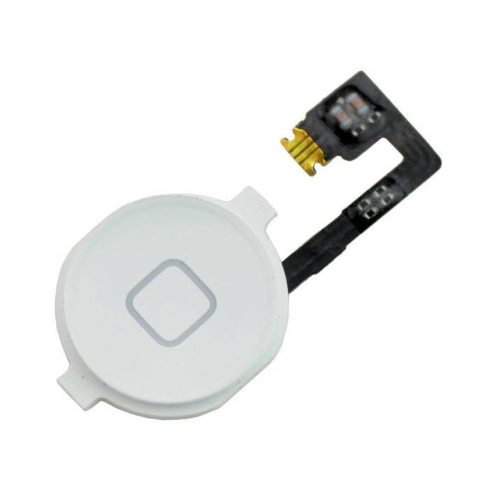 Voor Apple iPhone 4 - A+ Home Button Assembly met Flex Cable Wit