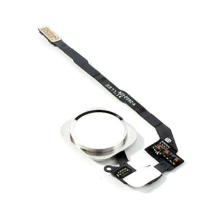 Para Apple iPhone 5S - Conjunto de botón de inicio AAA + con cable flexible blanco