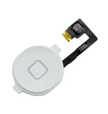 Stuff Certified® Dla Apple iPhone 4S - A + Zestaw przycisku Home z elastycznym kablem Biały
