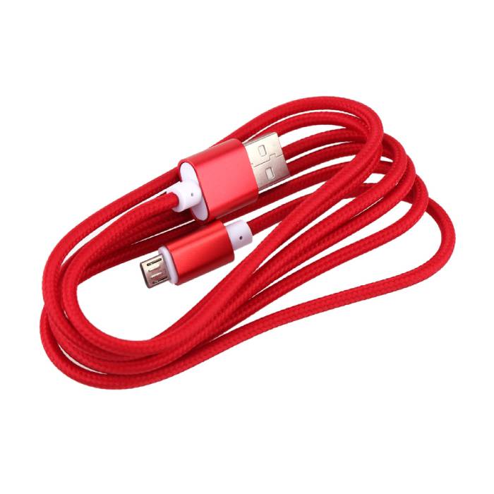 USB 2.0 - Cable de carga USB-C Cargador de nylon trenzado Cable de datos Datos Android 1.5 metros Rojo