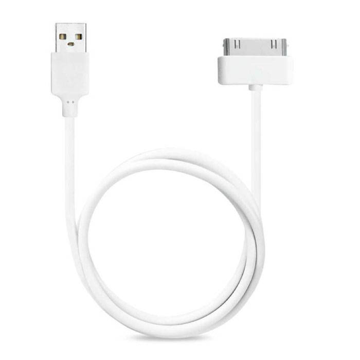 Paquete de 5 Cargadores USB de 30 pines para iPhone / iPad / iPod Cable Cargador de carga Cable de sincronización de datos 1 metro