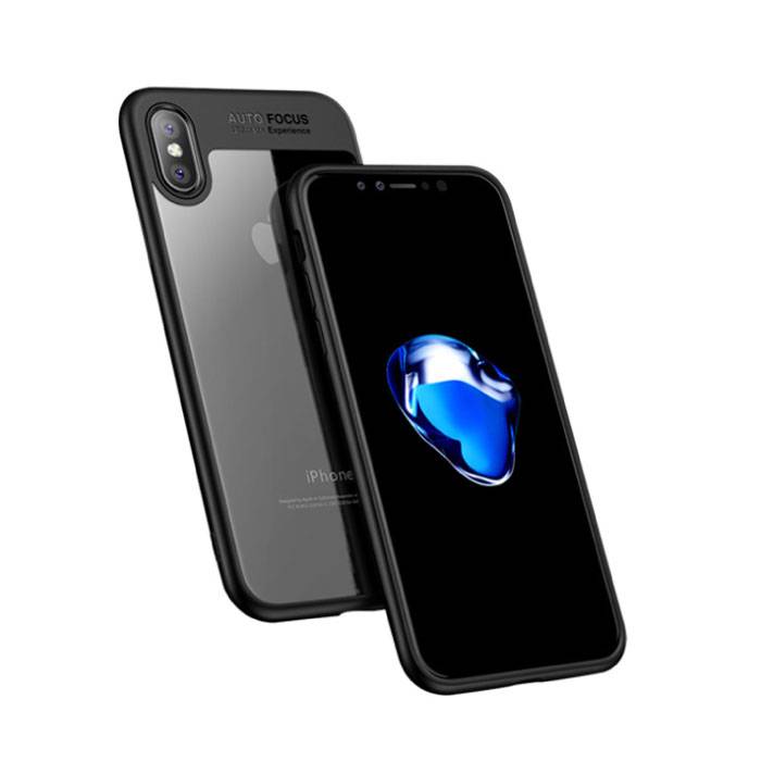 iPhone XS - Auto Focus Armor Case Case Silikonowe etui z TPU w kolorze czarnym