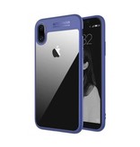 Stuff Certified® iPhone XS - Auto Focus Armor Case Cover Cas Silicone TPU Case Blue