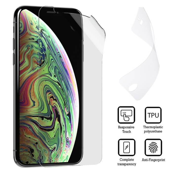 Stuff Certified® Paquete de 3 protectores de pantalla para iPhone XS Max Película de PET de lámina resistente