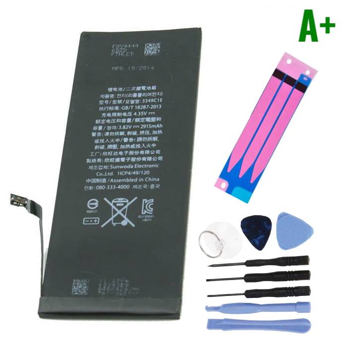 Stuff Certified® iPhone 6 Batteriereparatur-Kit (+ Werkzeuge & Aufkleber) - A + Qualität