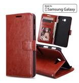 Stuff Certified® Samsung Galaxy S8 Plus - Funda de cuero con tapa tipo billetera Funda Cas Case Wallet Marrón