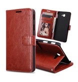 Stuff Certified® Samsung Galaxy S8 Plus - Leder Brieftasche Flip Case Cover Cas Case Brieftasche Braun