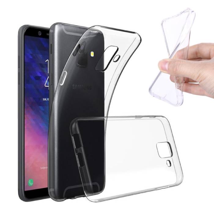 Samsung Galaxy A6 2018 Transparent Clear Case Cover Silicone TPU Case