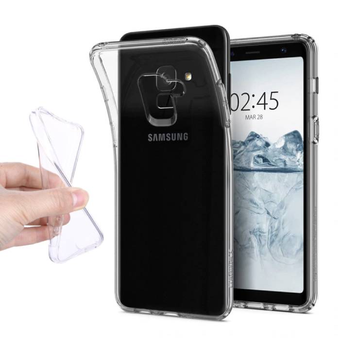 Custodia in silicone TPU trasparente per Samsung Galaxy A8 2018
