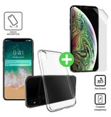 Stuff Certified® Custodia in TPU trasparente per iPhone XS + pellicola protettiva per lo schermo