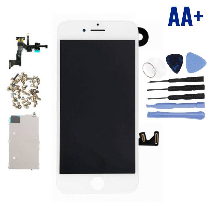 Stuff Certified® iPhone 7 Plus Wstępnie zmontowany ekran (ekran dotykowy + LCD + części) AA + Jakość - biały + narzędzia